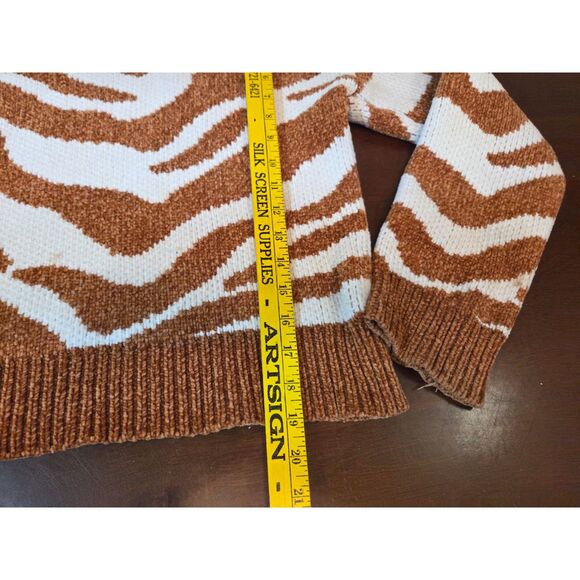 Womens Mink Pink Animal Print Sweater Size XS - Picture 6 of 7